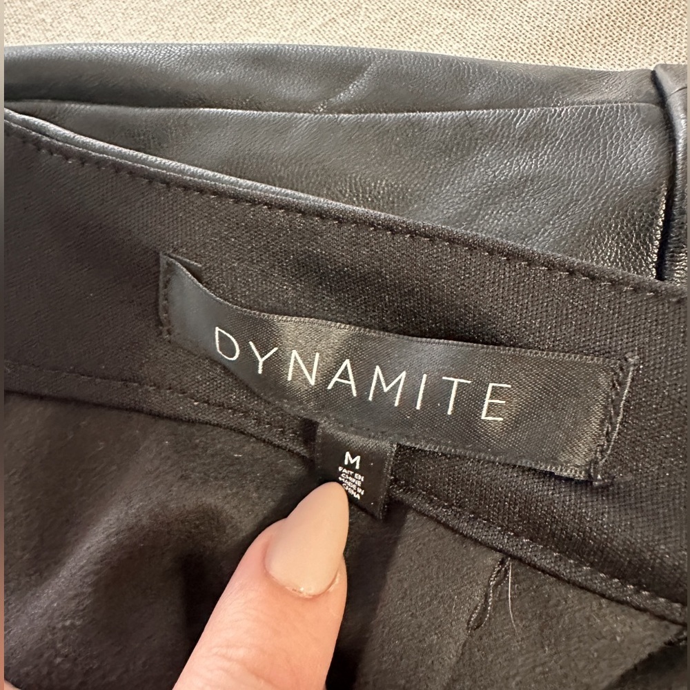 Dynamite - Faux Leather Pencil Skirt - Black - Size: Medium - Picture 6 of 10